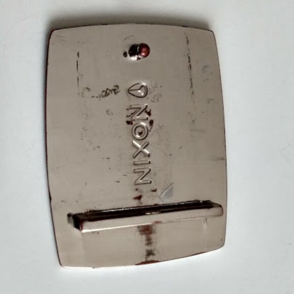 Nixon Genuine Women's Belt Black and Silver Tone Enamel Buckle See Description - Picture 2 of 5